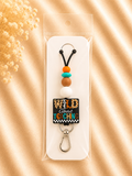Wild About Teaching Silicone Beaded Lanyard
