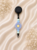 🌼 Blue Daisy Retractable Badge Reel