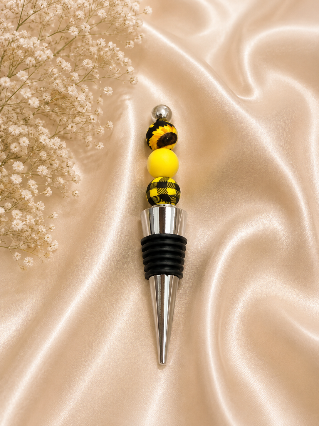 🌻 Sunflower Wine Bottle Stopper
